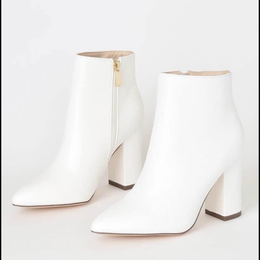 Lulu’s white booties